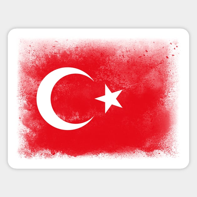 Turkey flag isolated Sticker by psychoshadow